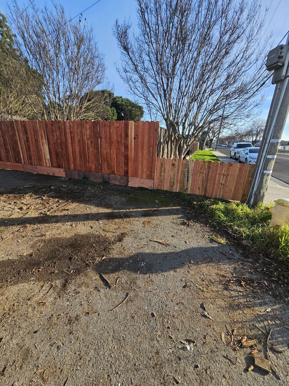 Fence clean up after Paul